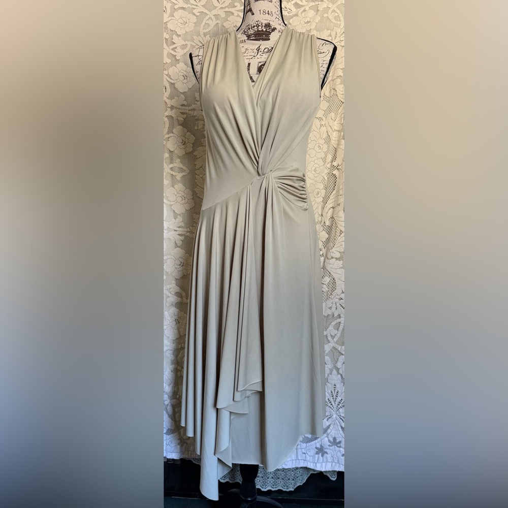 Shape FX Cream Shapewear Drapey Figure-Enhancing Dress